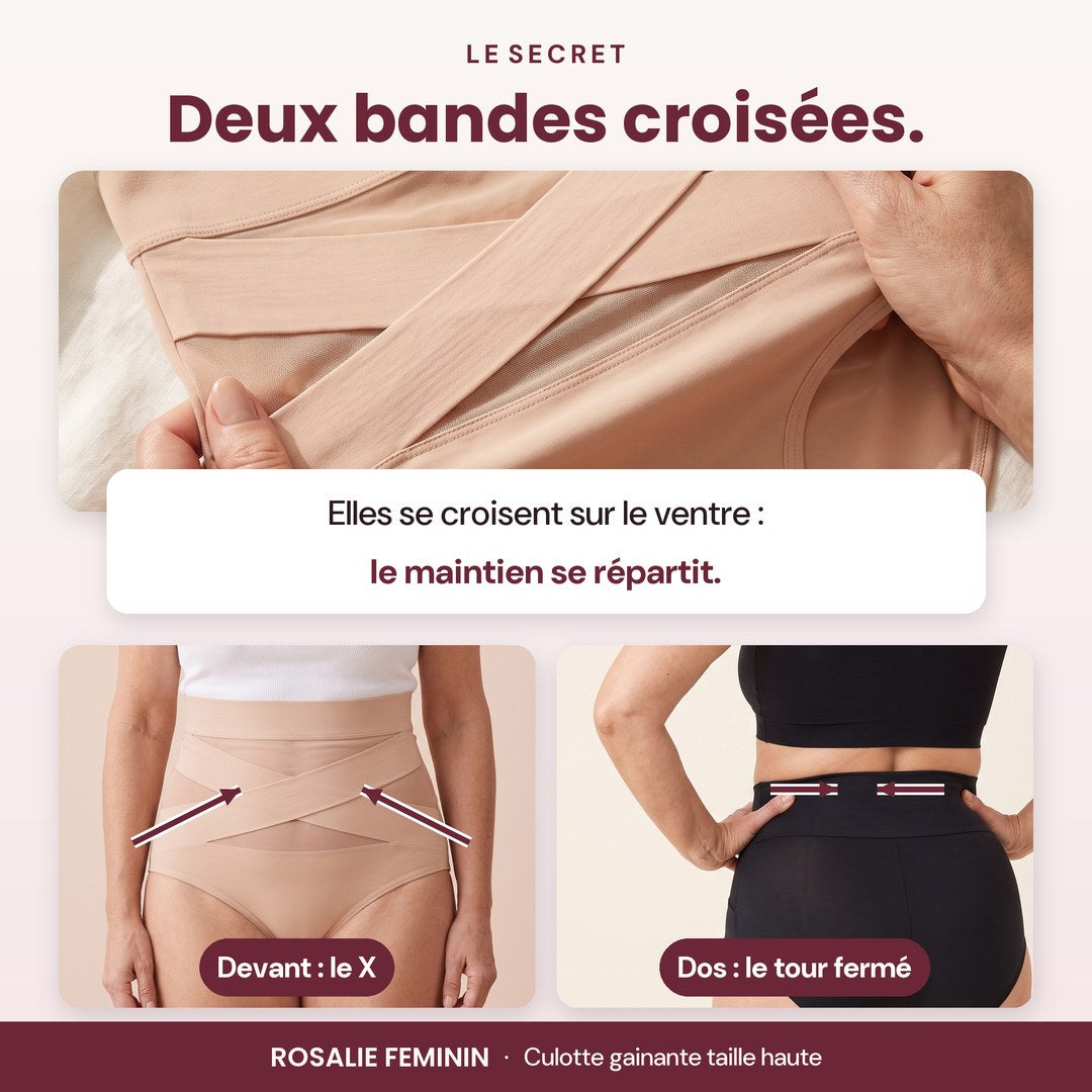 Gros plan sur les deux bandes croisées, devant et dos