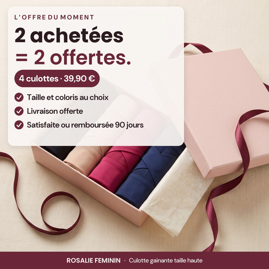 Coffret de 4 culottes gainantes croisées : offre 2 achetées = 2 offertes